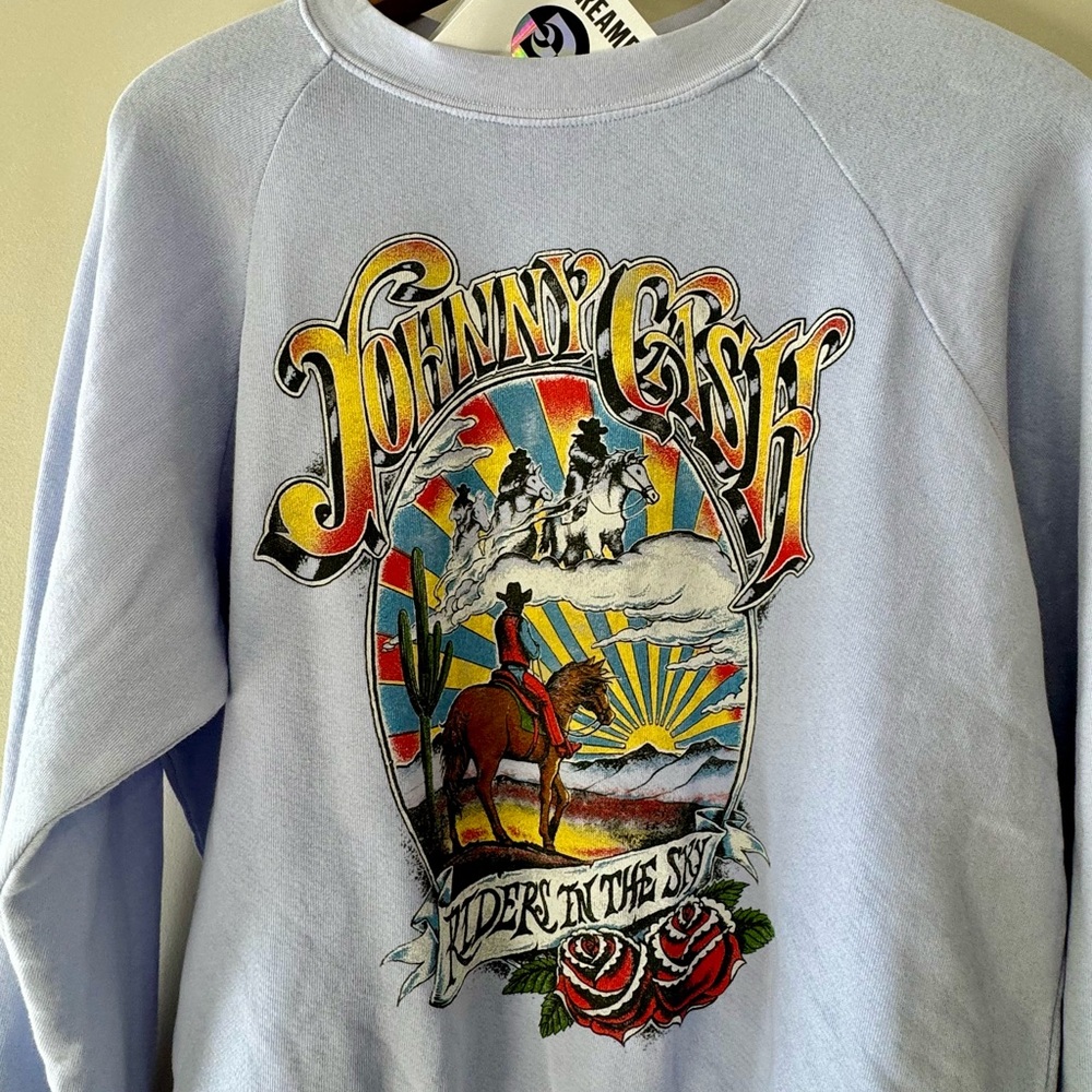 NWT Daydreamer Johnny Cash Sweatshirt - Picture 3 of 4